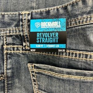 Men’s 33x38 Rock & Roll Denim, Revolver Straight Brand New